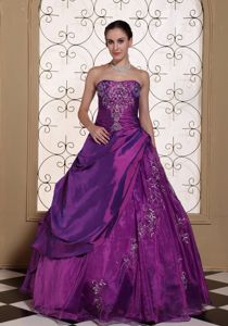 Modest Ball Gown Embroidery Quinceanera Gown Dress Ball Gown