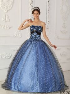 Special Two-toned Strapless Beading and Appliques Sweet 15 Dress