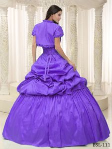 Fitted Purple Sweetheart Quinceanera Party Dresses with Appliques