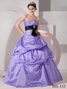 Lilac Pick-ups Quinceanera Party Dresses with Ruched Sweetheart