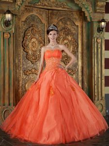 Pretty Sweetheart Quinceanera Party Dress with Beaded Appliques