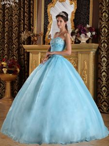Baby Blue Quinceanera Dresses with Beaded Appliques in Fashion