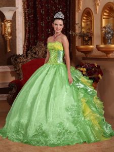 Unique Sweetheart Embroidery Quinceanera Dresses with Ruffles
