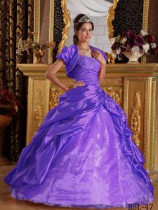 Traditional Purple Appliqued Ball Gown Sweet Sixteen Dresses