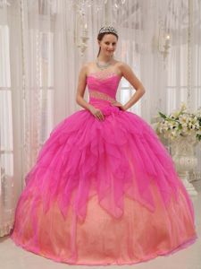 Romantic Strapless Beading Ruche Dresses Quinceanera with Layers
