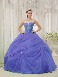 Appliques Sweetheart Quinceanera Dress in Organza on Promotion