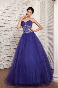 the Brand New Style Beaded Sweetheart Quinceanera Gowns in Tulle