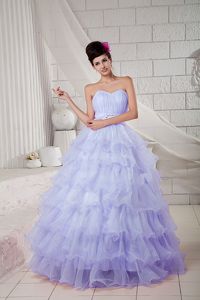 Graceful Sweetheart Organza Quinceanera Gown with Ruffles Layers