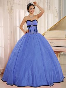 Custom Made Beaded Fitted Blue Sweet Sixteen Dresses 2012