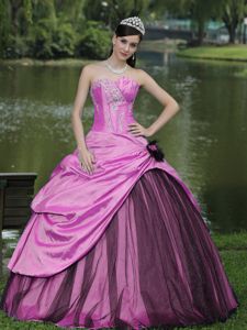 2013 High Quality Beaded Hot Pink Quinceanera Party Dresses