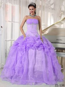 Wholesale Beaded Ruched Lavender Sweet 15 Dresses Factory