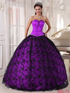 Ball Gown Sweetheart Purple Dresses for a Quinceanera 2012