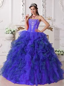 Discount Ball Gown Sweetheart Blue Dress for a Quince Online