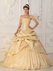 Brand New Pick-ups Strapless Champagne Quinceanera Dresses