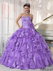 Organza Quinceanera Dresses with Layered Ruffles and Ruches