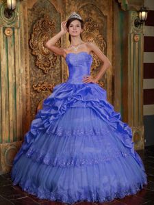 Classical Taffeta and Tulle Pick-ups Dresses for Quinceanera