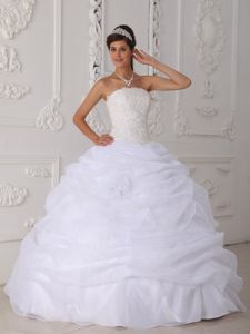 New Arrival White Ball Gown Organza Sweet Sixteen Dresses
