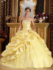 Impressive Light Yellow Ball Gown Dreaming Quinceanera Dress for Girls