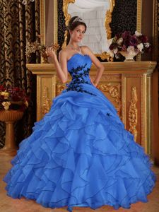 Sweetheart Organza Ruffled Layers Design Quinceanera Gowns 2013