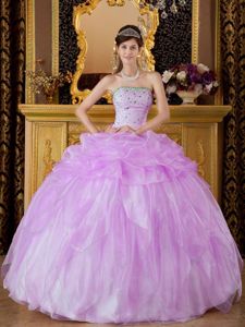 Ball Gown Quinceanera Dress in Lilac with Floor-length