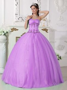 Sweetheart Sweet 15th Dress in Purple with Tulle and Taffeta