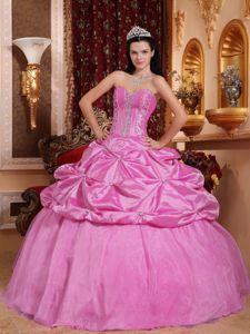 Popular 2013 Bubbles and Beadwork Pink Quinceanera Gown