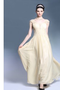 Chiffon Sleeveless Ankle Length Mother of the Bride Dress and Lace