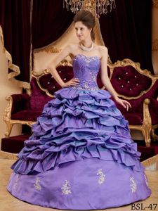 The Best Pick Ups Appliqued Purple Dress for Quince On Sale