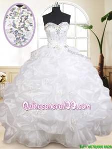 Free and Easy Sleeveless Lace Up Floor Length Beading and Pick Ups Sweet 16 Quinceanera Dress