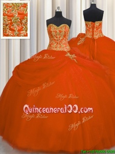Best Orange Lace Up 15th Birthday Dress Beading Sleeveless Floor Length