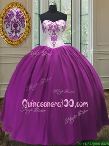 Clearance Floor Length Ball Gowns Sleeveless Purple Quinceanera Gowns Lace Up