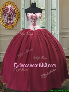 Deluxe Floor Length Burgundy Quinceanera Gowns Sweetheart Sleeveless Lace Up