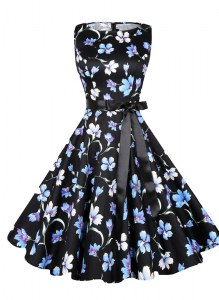 Multi-color Zipper Scoop Sashes ribbons and Pattern Mother of the Bride Dress Chiffon Sleeveless
