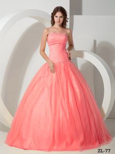 Sweet 16 Dress with Coal Color and Beading Ball Gown Floor-length