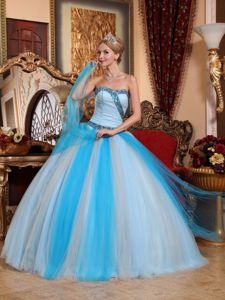 2014 Colorful Tulle Sweet Sixteen Dresses with Beading Decorate