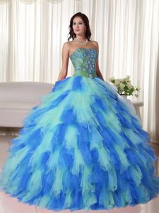 Colorful Quinceanera Dresses with Appliques and Ruffles