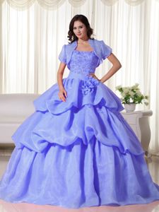 Pick ups and Appliques Accent Quinceanera Dresses in Lavender