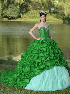 Two-toned Quinceanera Party Dress with Appliques and Pick Ups