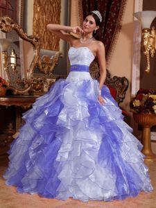 Multi-color Beaded Floor-length Quinceneara Dresses with Ruffles