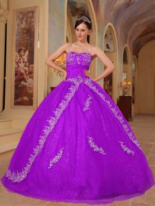 Popular Orchid Beading Quinceanera Gowns with Embroidery