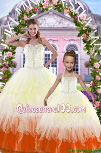 Sumptuous Ball Gowns Sweet 16 Quinceanera Dress Multi-color Sweetheart Tulle Sleeveless Floor Length Lace Up