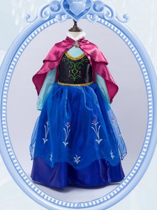 Sweet Embroidery Flower Girl Dresses for Less Royal Blue Zipper Long Sleeves Floor Length